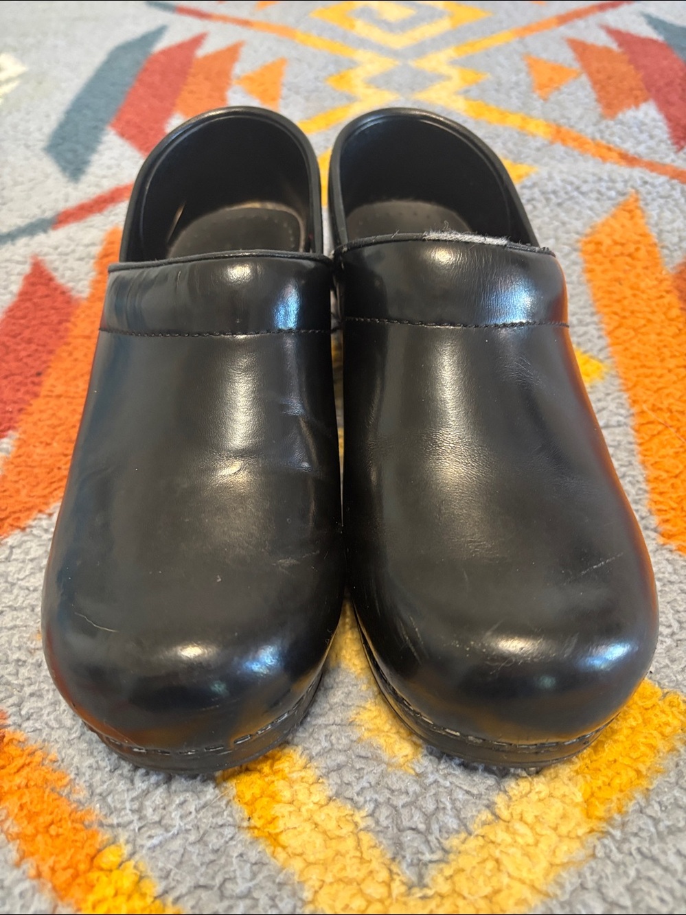 Sanita Original Cabrio Professional Clogs Black Leather Women’s Size 39 or 7.5